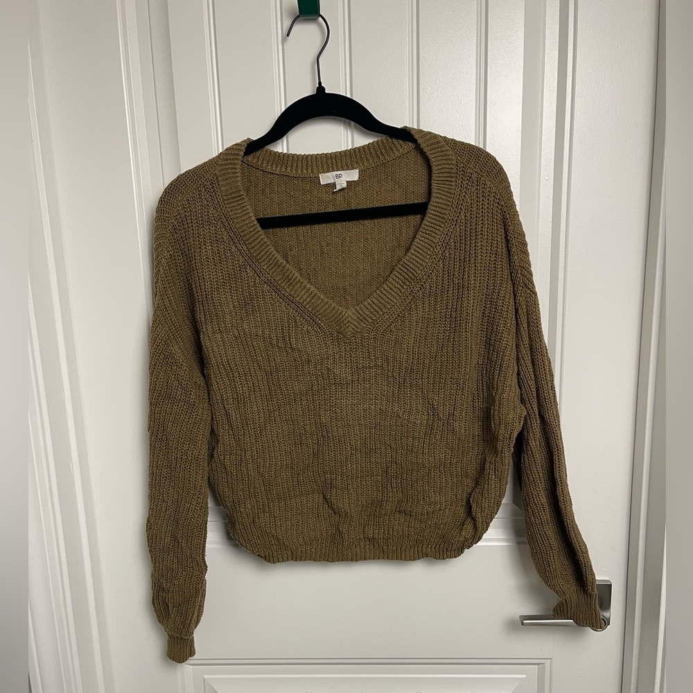 Nordstrom Tan V-Neck Sweater